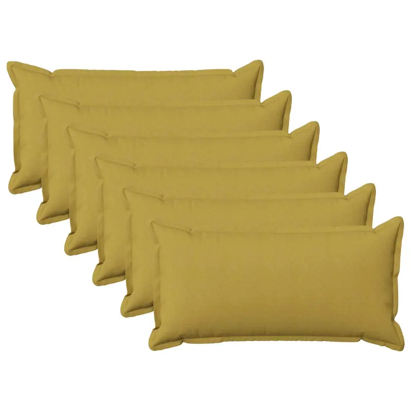 Vidaxl kussensloop 6 pcs houten lichtgroen 40 x 80 cm faux linnen