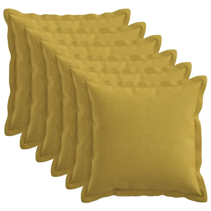 Vidaxl kussensloop 6 pcs houten lichtgroen 50 x 50 cm faux linnen