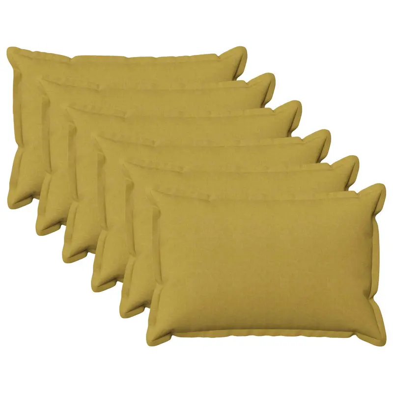 Vidaxl kussensloop 6 pcs houten lichtgroen 50 x 75 cm faux linnen
