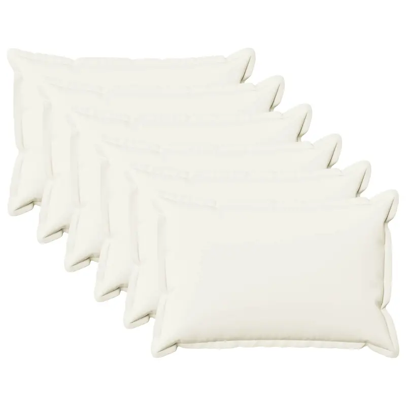 Vidaxl kussensloop 6 pcs houten wit 50 x 70 cm faux linnen