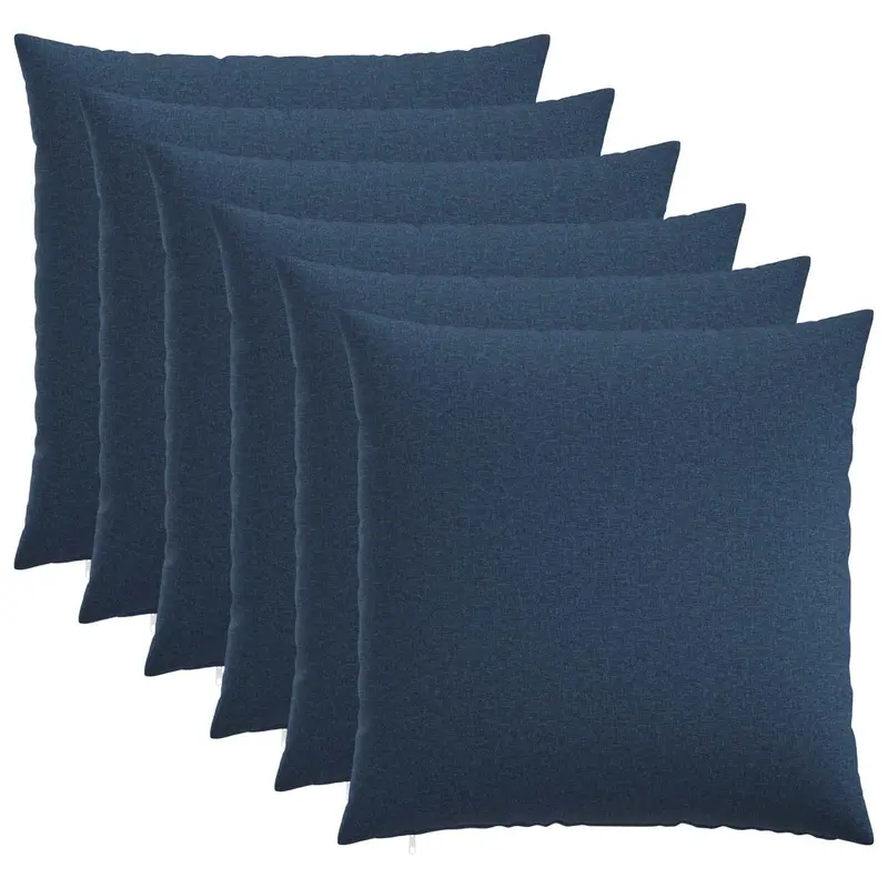 Vidaxl kussensloop 6 st heerlen blauw 55 x 55 cm stof