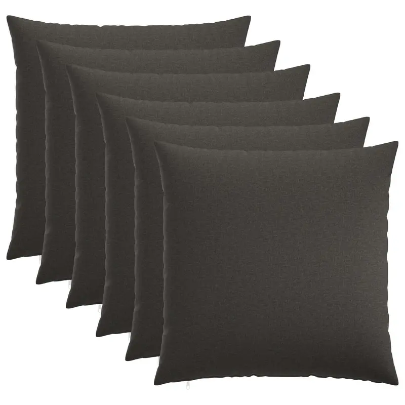 Vidaxl kussensloop 6 st heerlen donkergrijs 65 x 65 cm stof