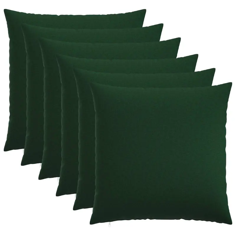 Vidaxl kussensloop 6 st heerlen donkergroen 60 x 60 cm stof