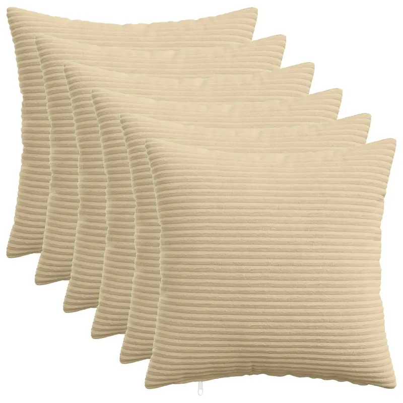 Vidaxl kussensloop 6 st heerlen grijs groen 35 x 35 cm corduroy