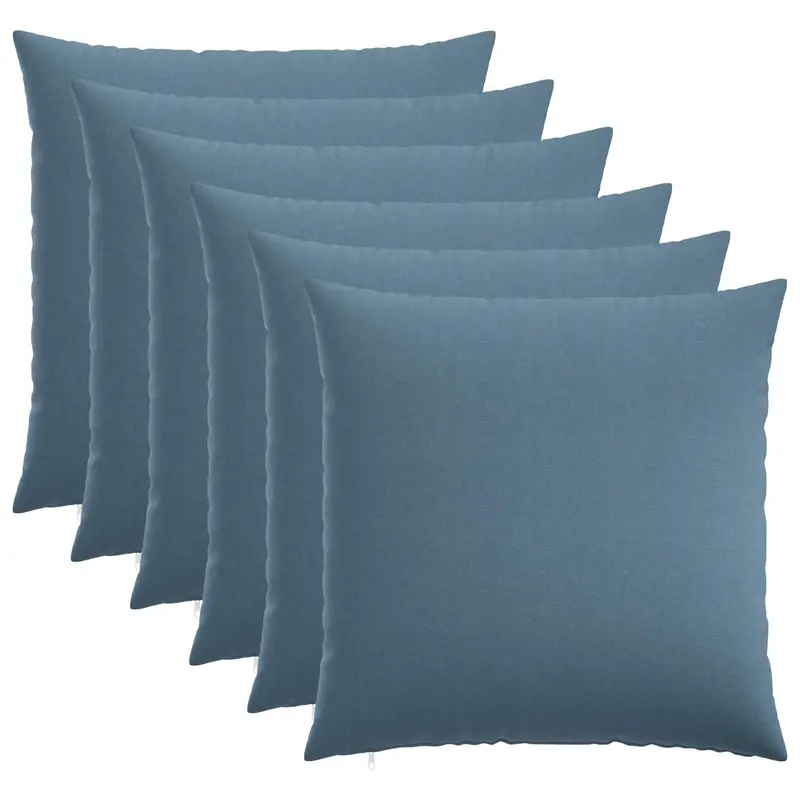 Vidaxl kussensloop 6 st heerlen jeans blauw 55 x 55 cm stof