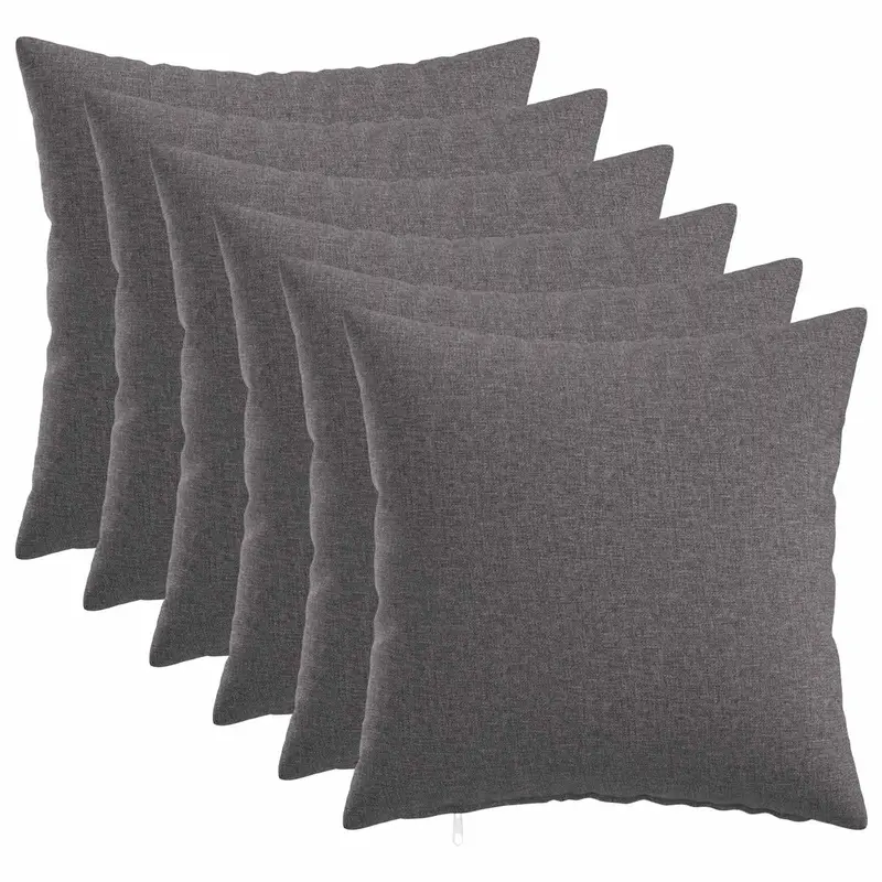 Vidaxl kussensloop 6 st heerlen lichtgrijs 50 x 50 cm stof