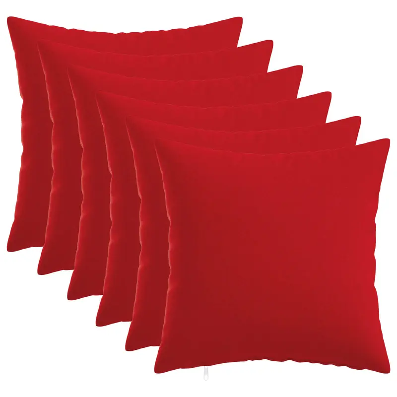 Vidaxl kussensloop 6 st heerlen rood 35 x 35 cm stof