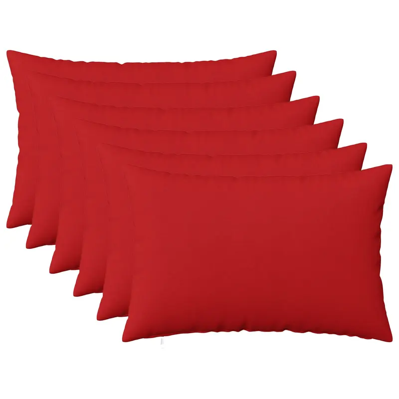 Vidaxl kussensloop 6 st heerlen rood 40 x 60 cm stof