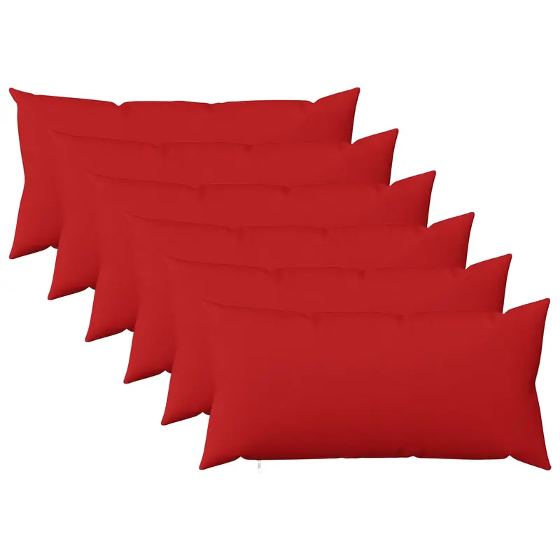 Vidaxl kussensloop 6 st heerlen rood 40 x 70 cm stof