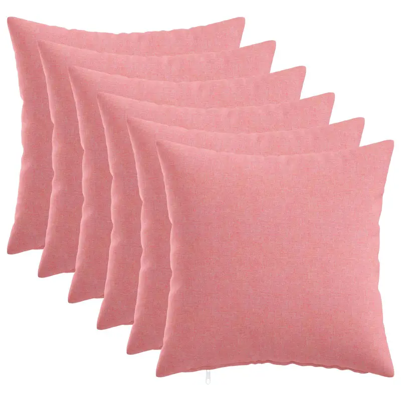 Vidaxl kussensloop 6 st heerlen roze 30 x 30 cm stof