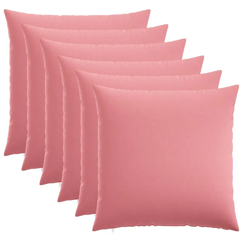 Vidaxl kussensloop 6 st heerlen roze 55 x 55 cm stof