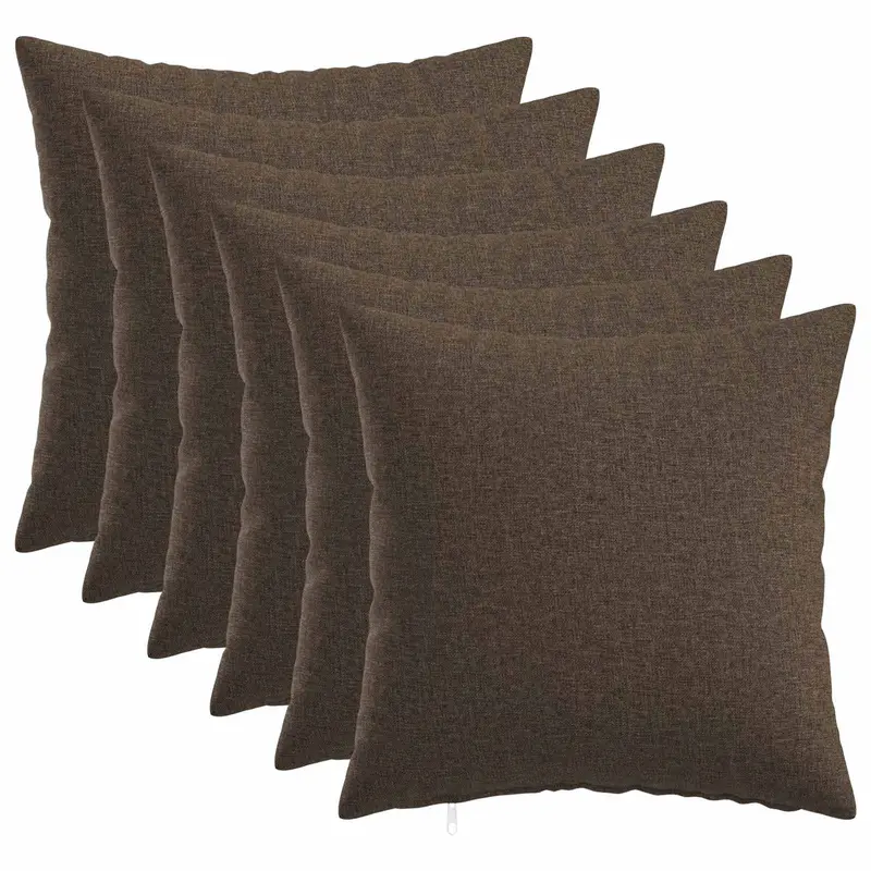 Vidaxl kussensloop 6 st heerlen taupe 30 x 30 cm stof