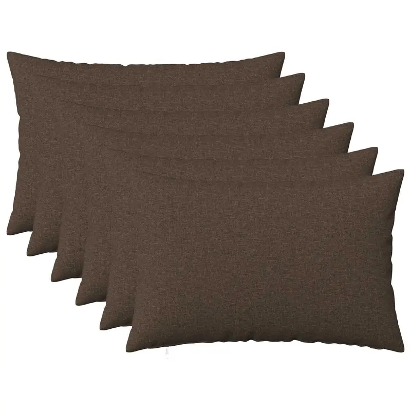 Vidaxl kussensloop 6 st heerlen taupe 40 x 60 cm stof