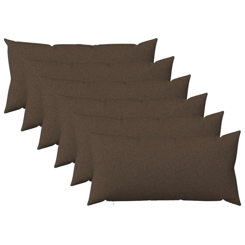 Vidaxl kussensloop 6 st heerlen taupe 40 x 70 cm stof