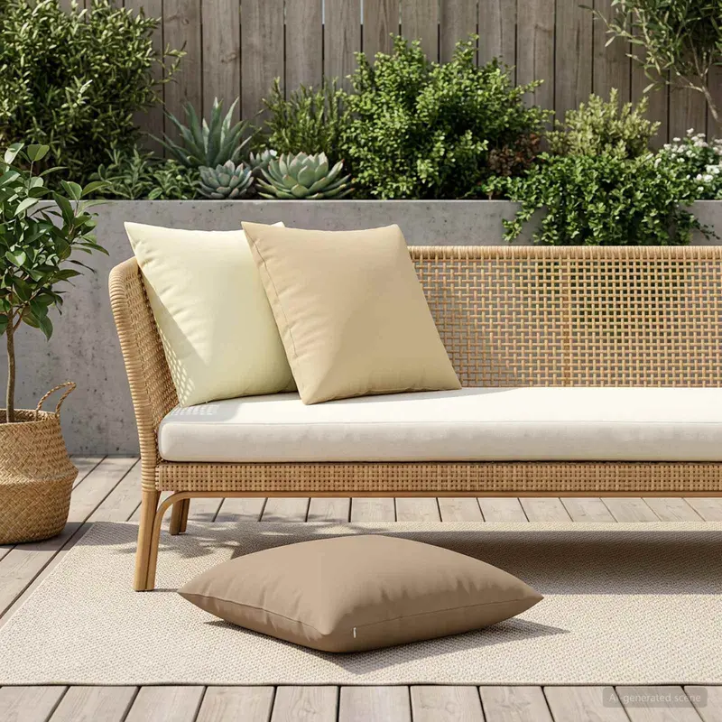 Vidaxl kussensloop 6 st heerlen taupe 60 x 60 cm polyester