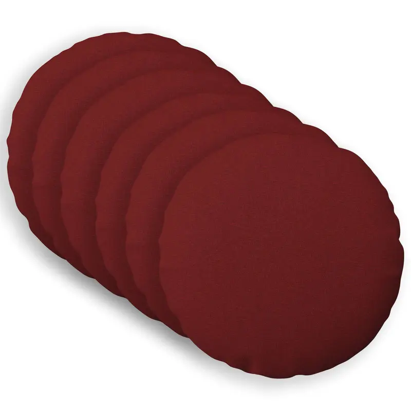 Vidaxl kussensloop 6 st heerlen wijnrood ø 60 cm stof