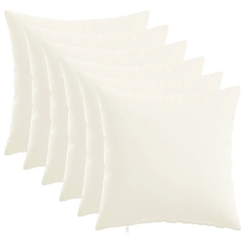Vidaxl kussensloop 6 st heerlen wit 45 x 45 cm stof