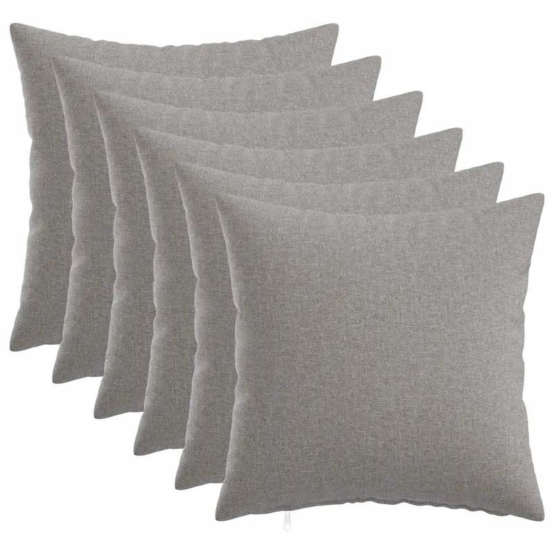 Vidaxl kussensloop 6 st heerlen wolkengrijs 35 x 35 cm stof