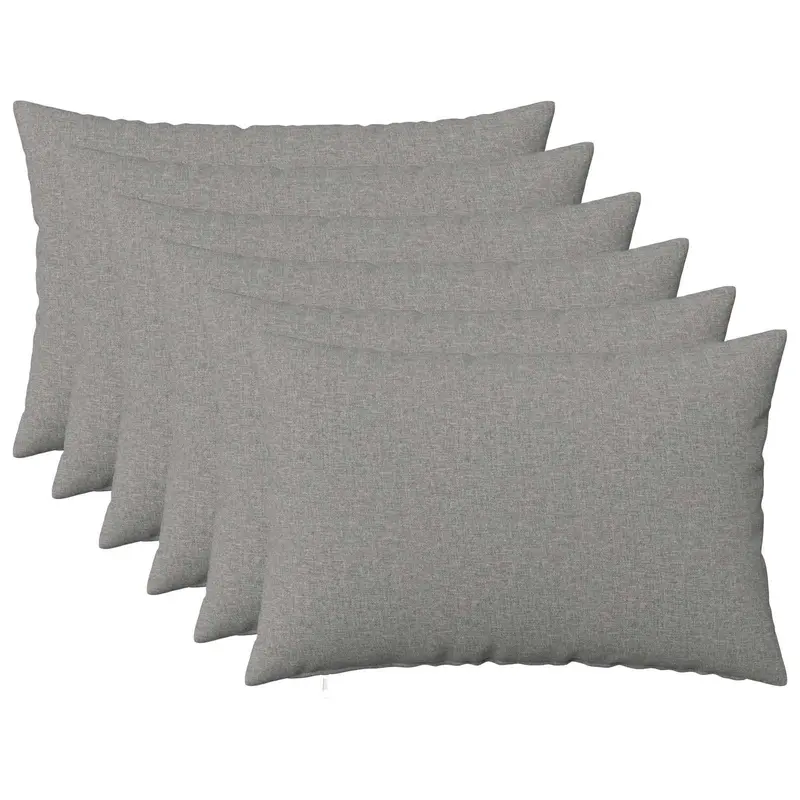 Vidaxl kussensloop 6 st heerlen wolkengrijs 40 x 60 cm stof