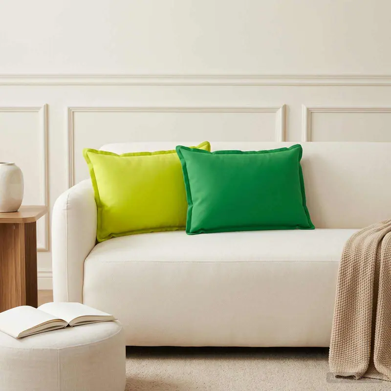 Vidaxl kussensloop 6 st houten groen 40 x 60 cm polyester