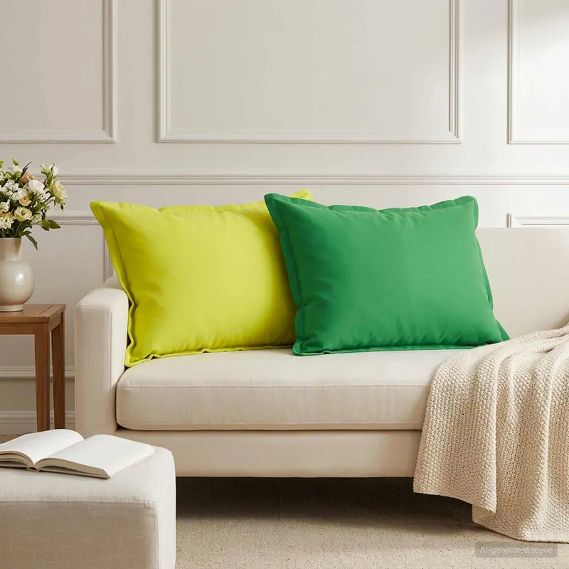 Vidaxl kussensloop 6 st houten groen 50 x 75 cm polyester