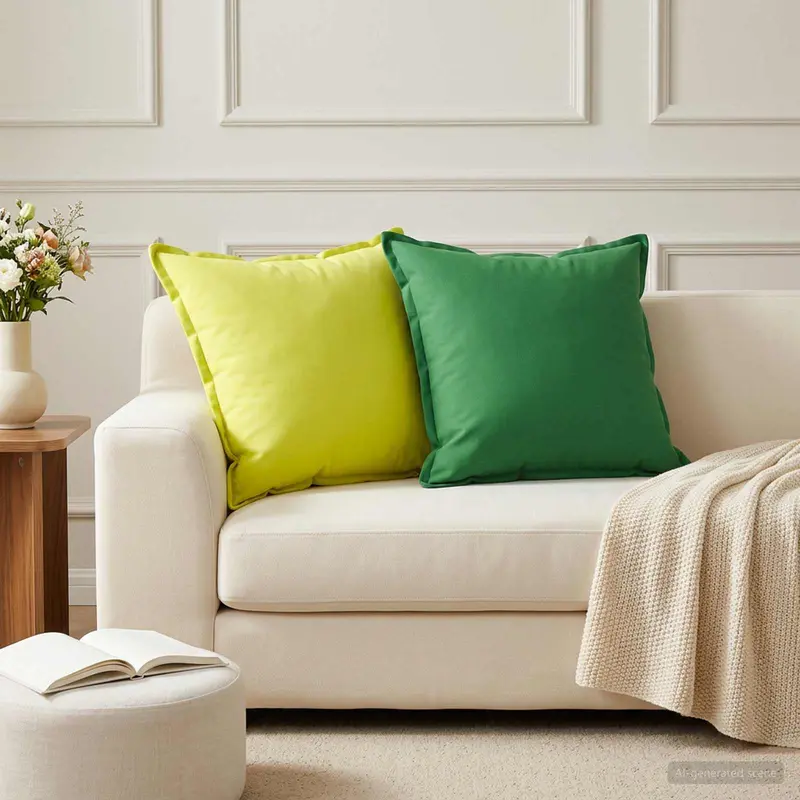 Vidaxl kussensloop 6 st houten groen 60 x 60 cm polyester