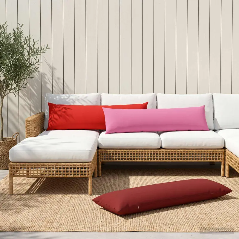 Vidaxl kussensloop heerlen roze 40 x 145 cm polyester