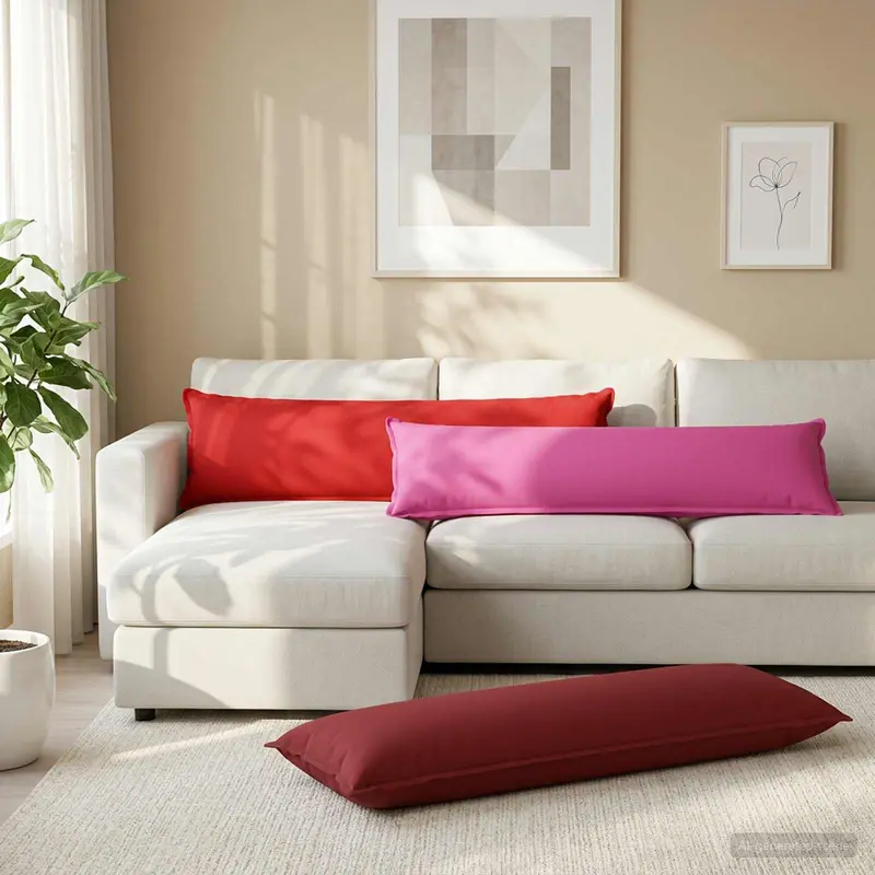 Vidaxl kussensloop houten roze 40 x 145 cm polyester