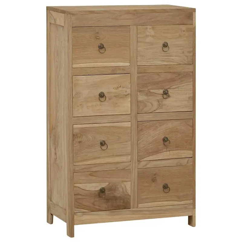 Vidaxl ladekast 55x30x90 cm massief teakhout