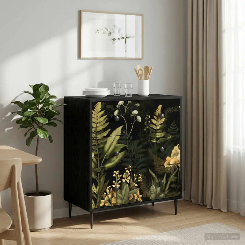Vidaxl ladekast rhenen tropisch junglemotief 66 x 36,5 x 76 cm