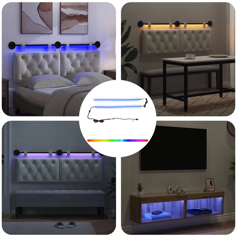 Vidaxl led-strip 110 cm meerkleurig pvc