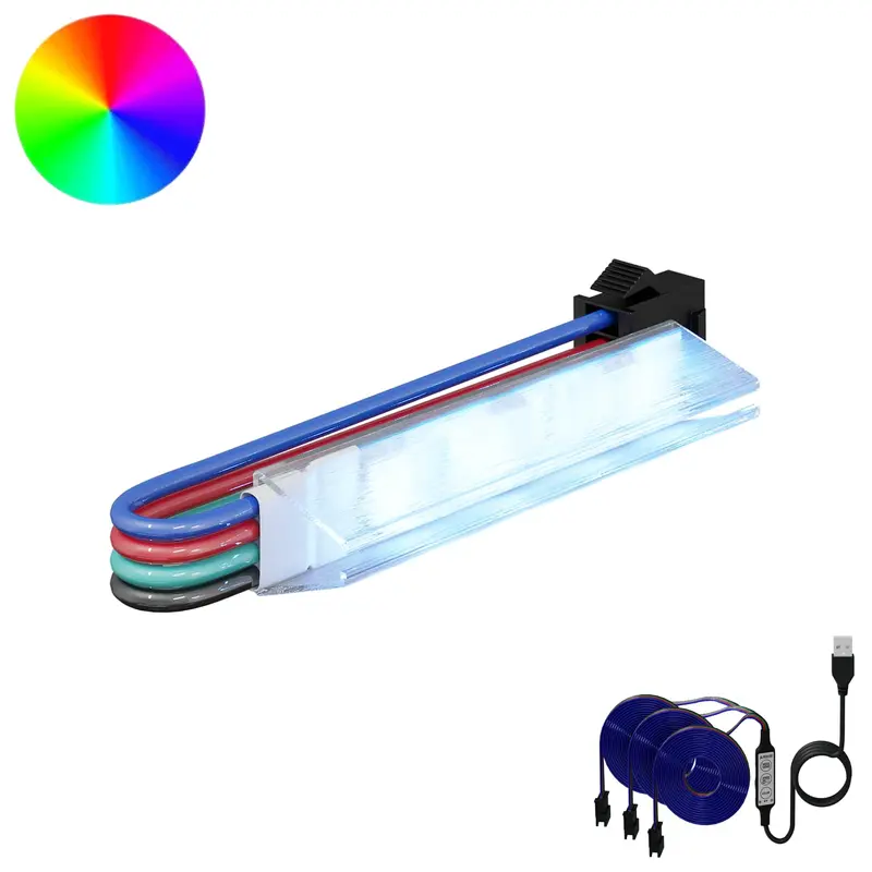 Vidaxl led-strip 12 st zwart en multikleur koper en kunststof