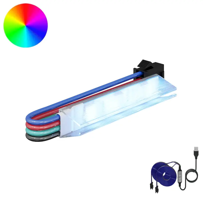 Vidaxl led-strip 12 st zwart en multikleur koper en kunststof