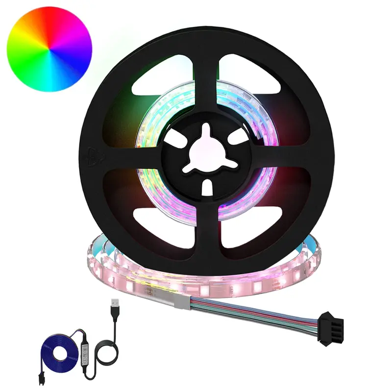 Vidaxl led-strip 2 st zwart en transparant koper en kunststof