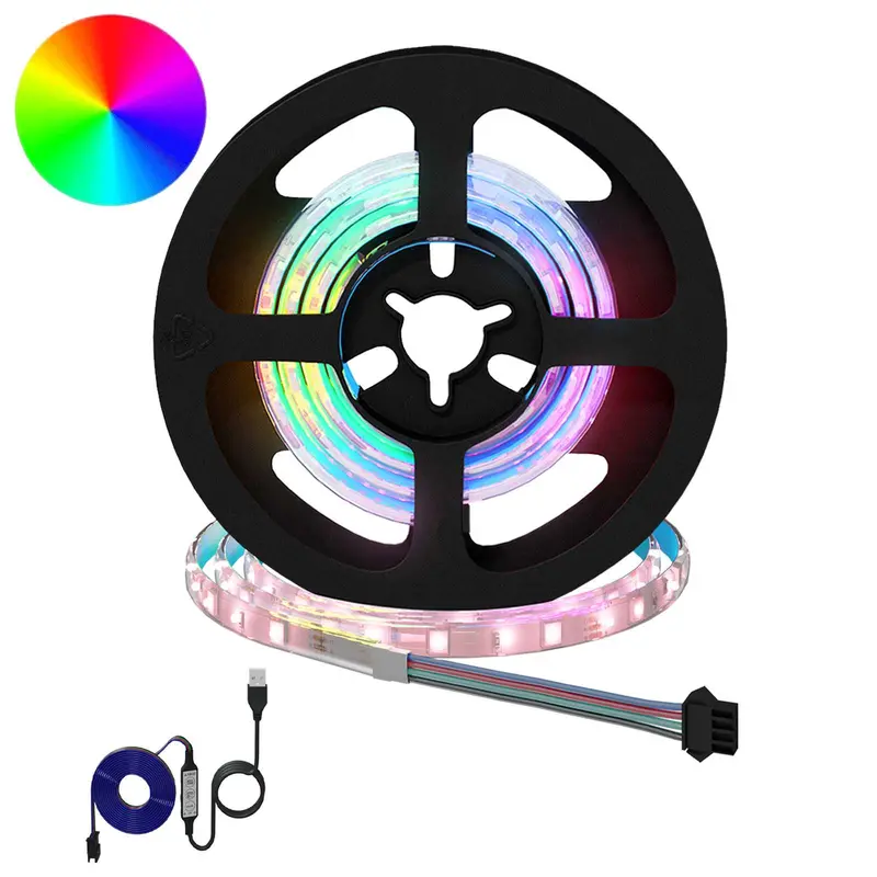 Vidaxl led-strip 2 st zwart en transparant koper en kunststof