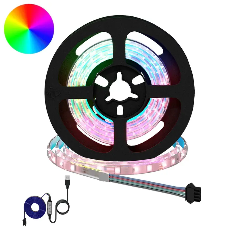 Vidaxl led-strip 2 st zwart en transparant koper en kunststof