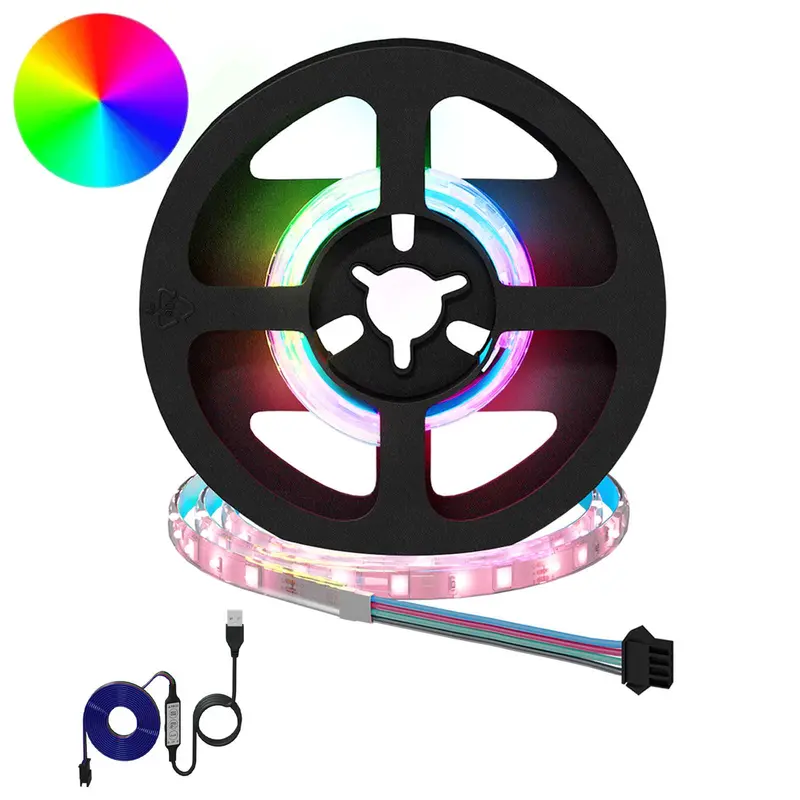 Vidaxl led-strip 2 st zwart en transparant koper en kunststof
