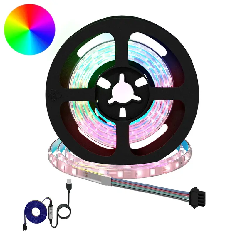 Vidaxl led-strip 2 st zwart en transparant koper en kunststof