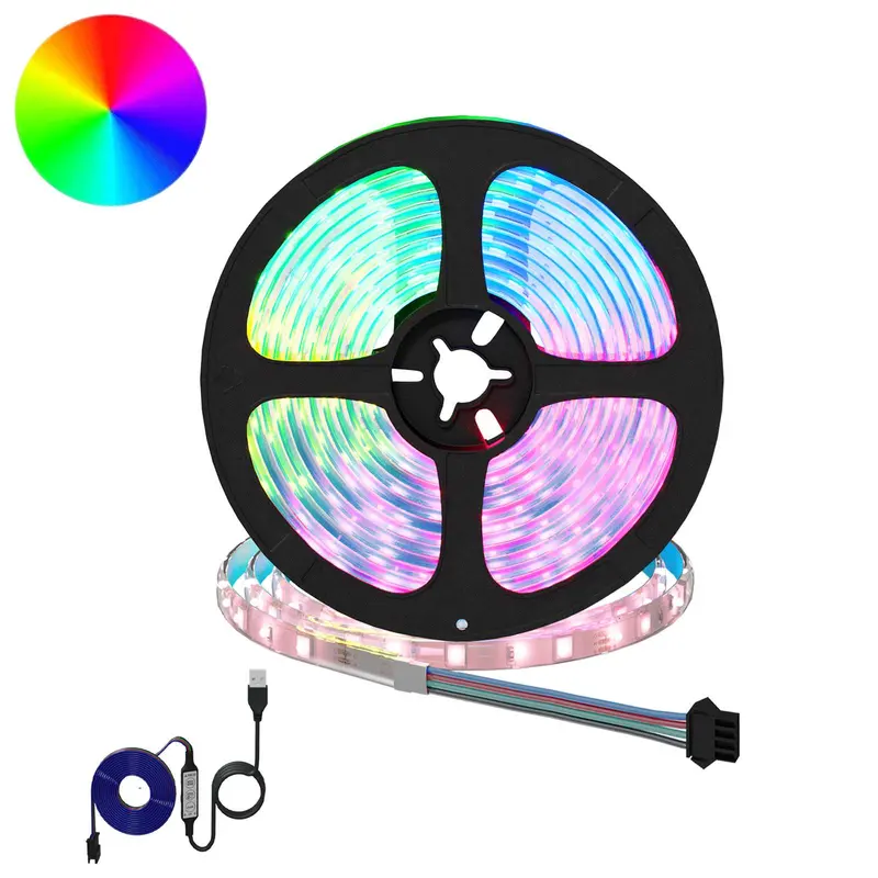 Vidaxl led-strip 2 st zwart en transparant koper en kunststof