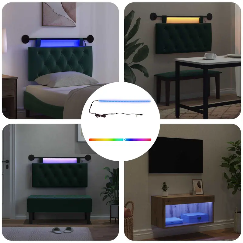 Vidaxl led-strip 55 cm meerkleurig pvc