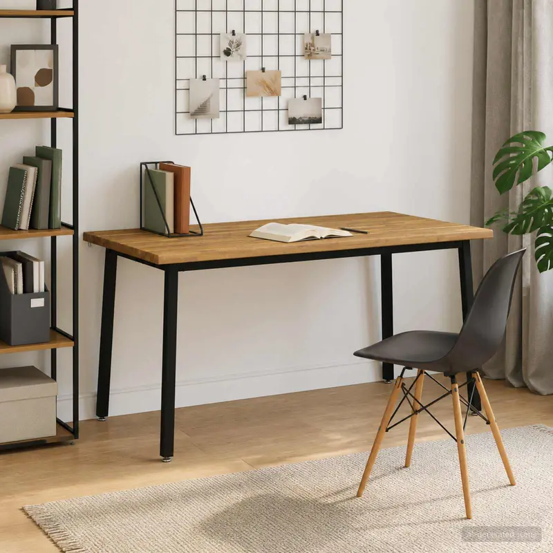 Vidaxl live edge eettafel 160 x 70 x 75 cm massief acaciahout wit