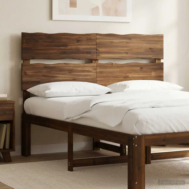 Vidaxl live edge hoofdbord rostock donkerbruin 140 cm