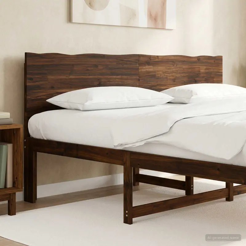 Vidaxl live edge hoofdbord rostock donkerbruin 180 cm