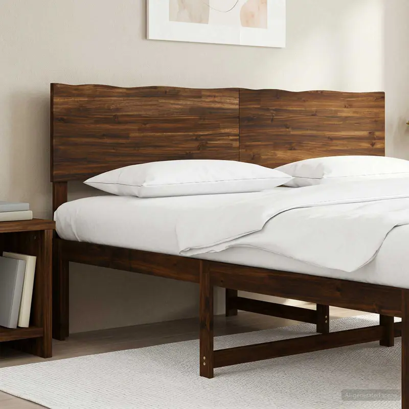 Vidaxl live edge hoofdbord rostock donkerbruin 200 cm