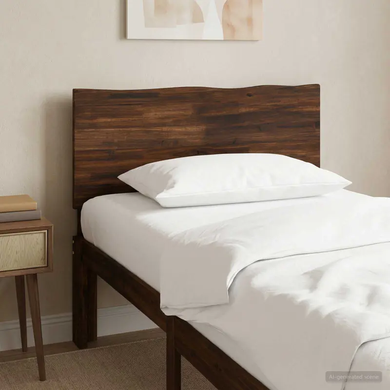 Vidaxl live edge hoofdbord rostock donkerbruin 75 cm