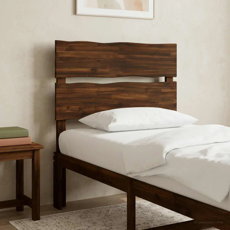 Vidaxl live edge hoofdbord rostock donkerbruin 75 cm