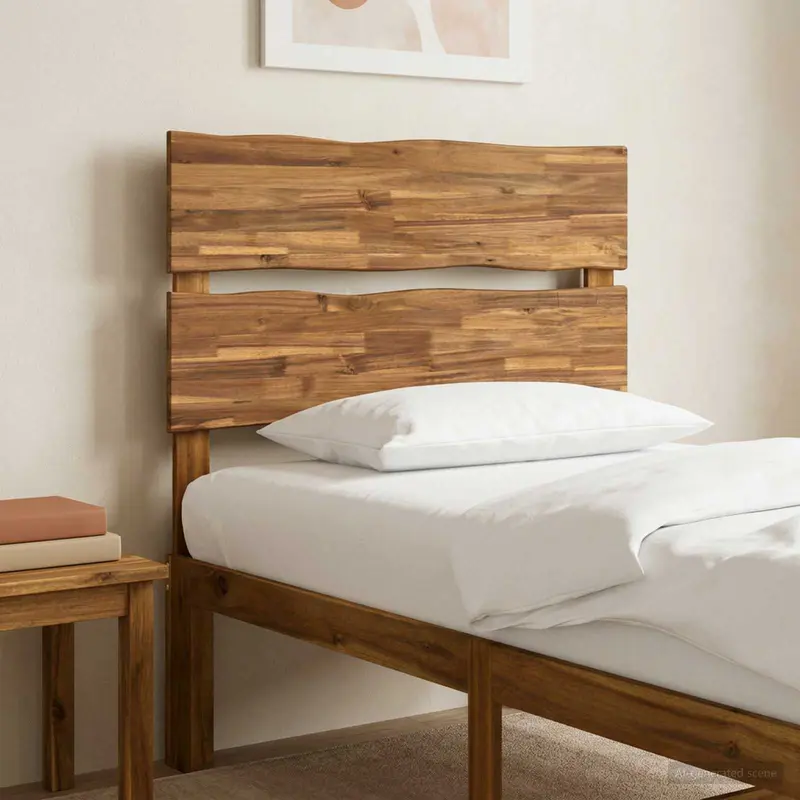 Vidaxl live edge hoofdbord rostock naturel 100 cm massief acaciahout