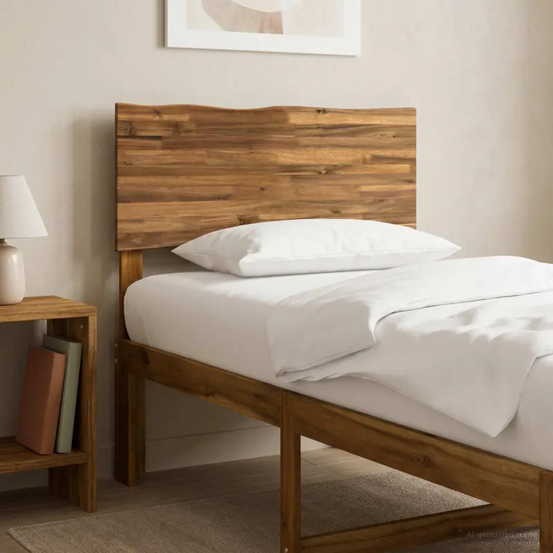 Vidaxl live edge hoofdbord rostock naturel 100 cm massief acaciahout