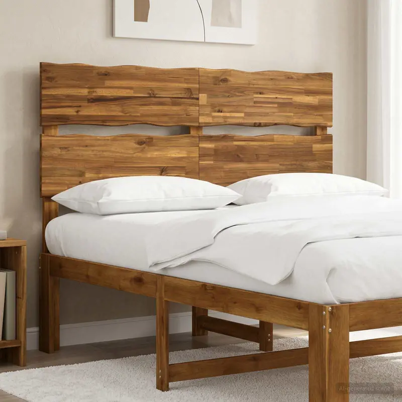 Vidaxl live edge hoofdbord rostock naturel 135 cm massief acaciahout