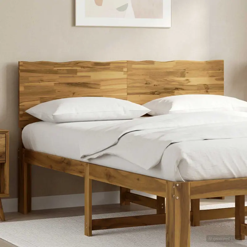 Vidaxl live edge hoofdbord rostock wit 150 cm massief acaciahout